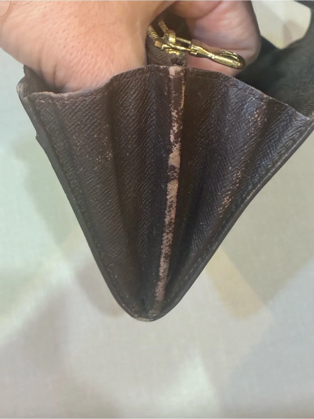 Louis Vuitton Brown Damier Fold Wallet (authentic)